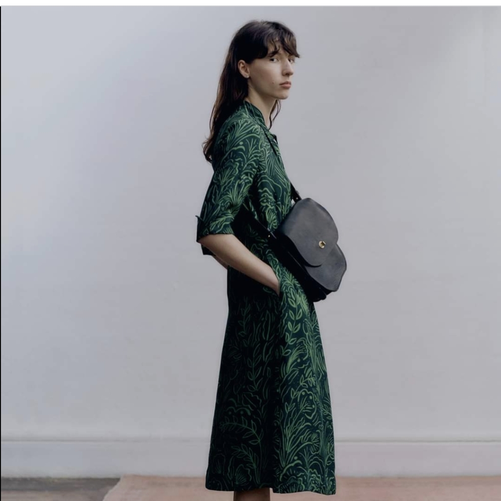 Toast Bottle Green Zadie Bloom Dress